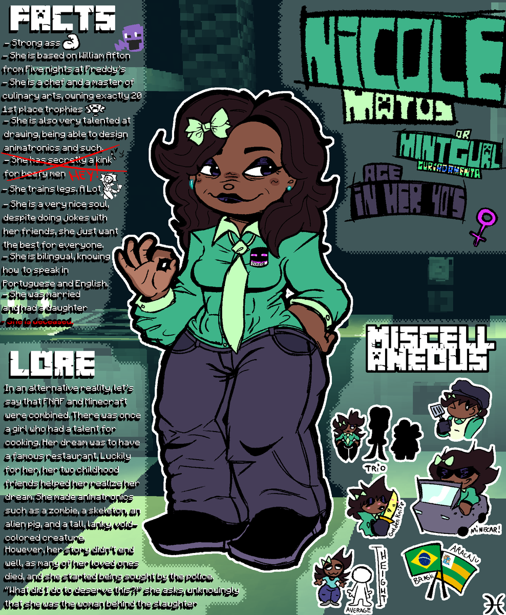 MinecraftMixes's tweet image. ref sheets i made for artfight