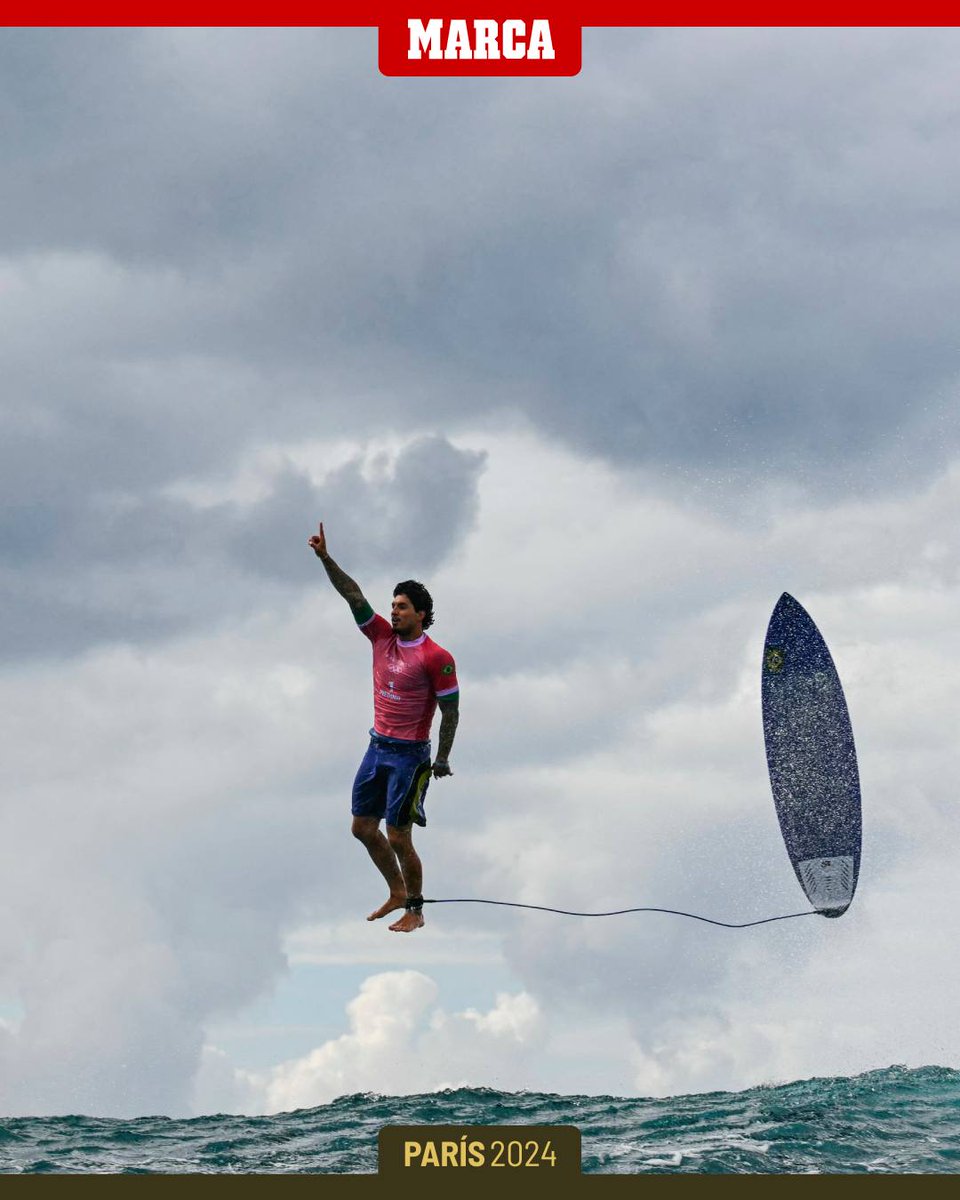😍📸 La mejor foto de los Juegos 

El brasileño Gabriel Medina protagoniza una imagen extraordinaria y bate un récord olímpico 🔝 

#Paris2024 

marca.com/juegos-olimpic…