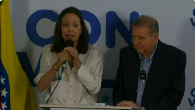 PedullaG's tweet photo. CARACAS, VENEZUELA. URGENTE: CORINA MACHADO AFIRMA TENER ACTAS REALES EN PORTAL WEB QUE DAN 75% PARA CANDIDATO OPOSITOR. SOSTIENE QUE "VARIOS LIDERES DEL MUNDO YA CONOCEN ESTOS DATOS". HIZO UN LLAMADO A LA CIUDADANIA A GUARDAR LA CALMA. SE ESPERAN REPERCUSIONES INTERNACIONALES. https://t.co/fq5ldbi12X
