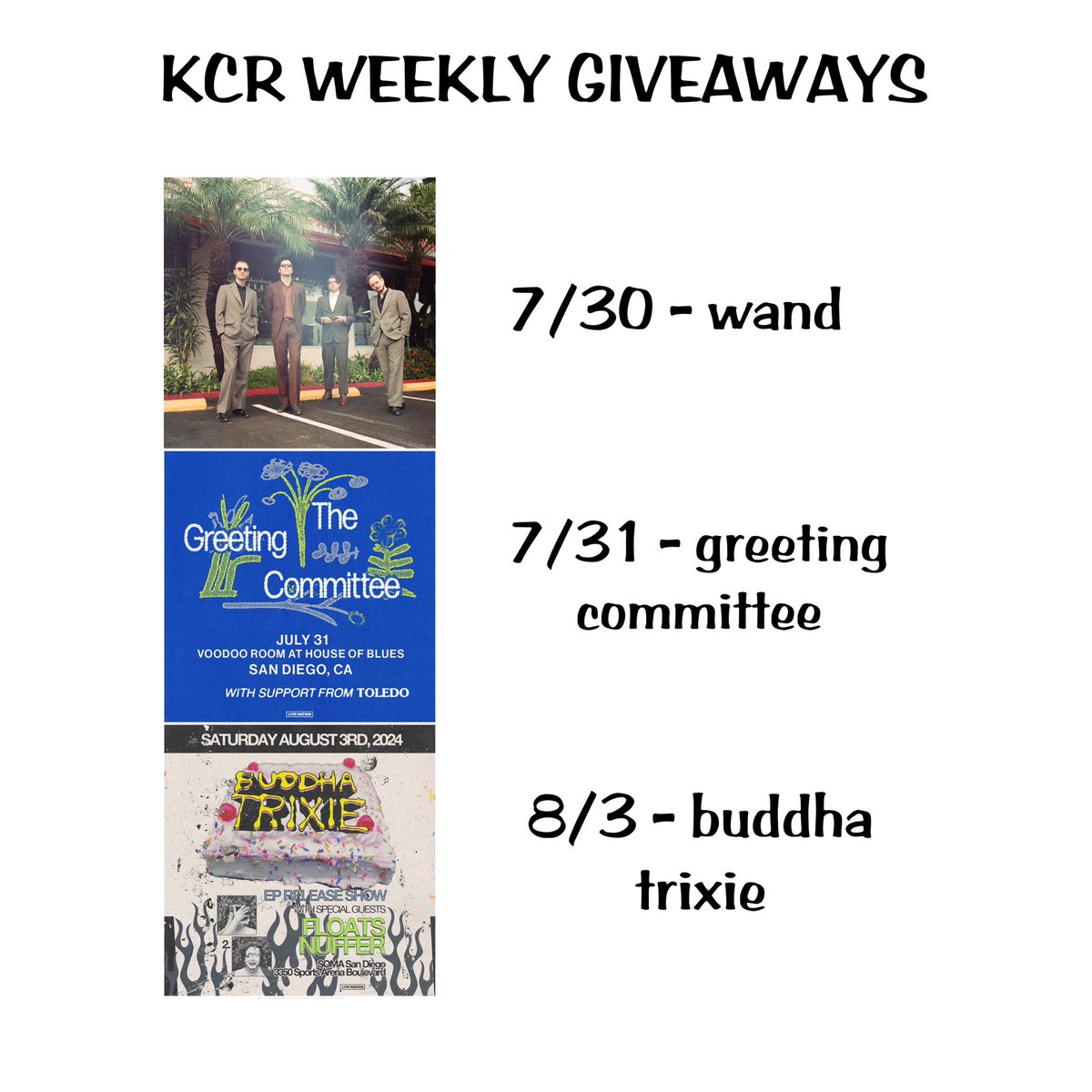 Happy Monday!! Head to linktr.ee/kcrcollegeradio, or click the link in our bio, to win some concert tickets!!! 😇