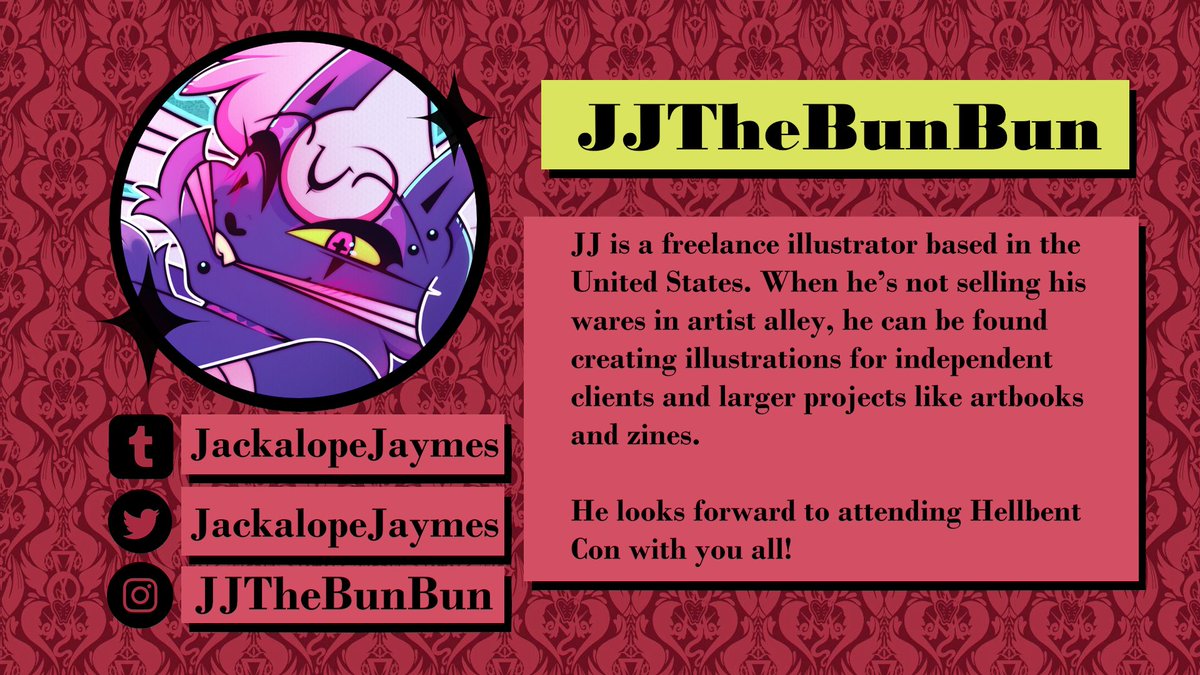 🚨❤️ Artist Alley Spotlight ❤️🚨

Next up is <a href="/JackalopeJaymes/">𝕊𝕃𝕌𝕋𝔹𝔸𝔾 ⭐️ 𝕁𝔸ℂ𝕂𝔸𝕃𝕆ℙ𝔼</a> 💗💞

#HazbinHotel #helluvaboss