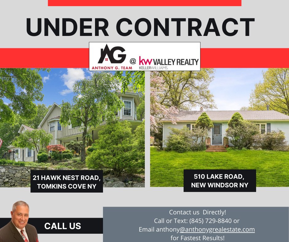 theanthonygteam's tweet photo. Contact The Anthony G Team @ Keller Williams Valley Realty Directly!
Call or Text: (845) 729-8840 or Email info@anthonygrealestate.com! If you know anyone interested in selling or buying, please give us a call!
📱☎️📞

#hudsonvalley #nyrealestate #NYHomes #kellerwilliams https://t.co/PTQBZikj9G