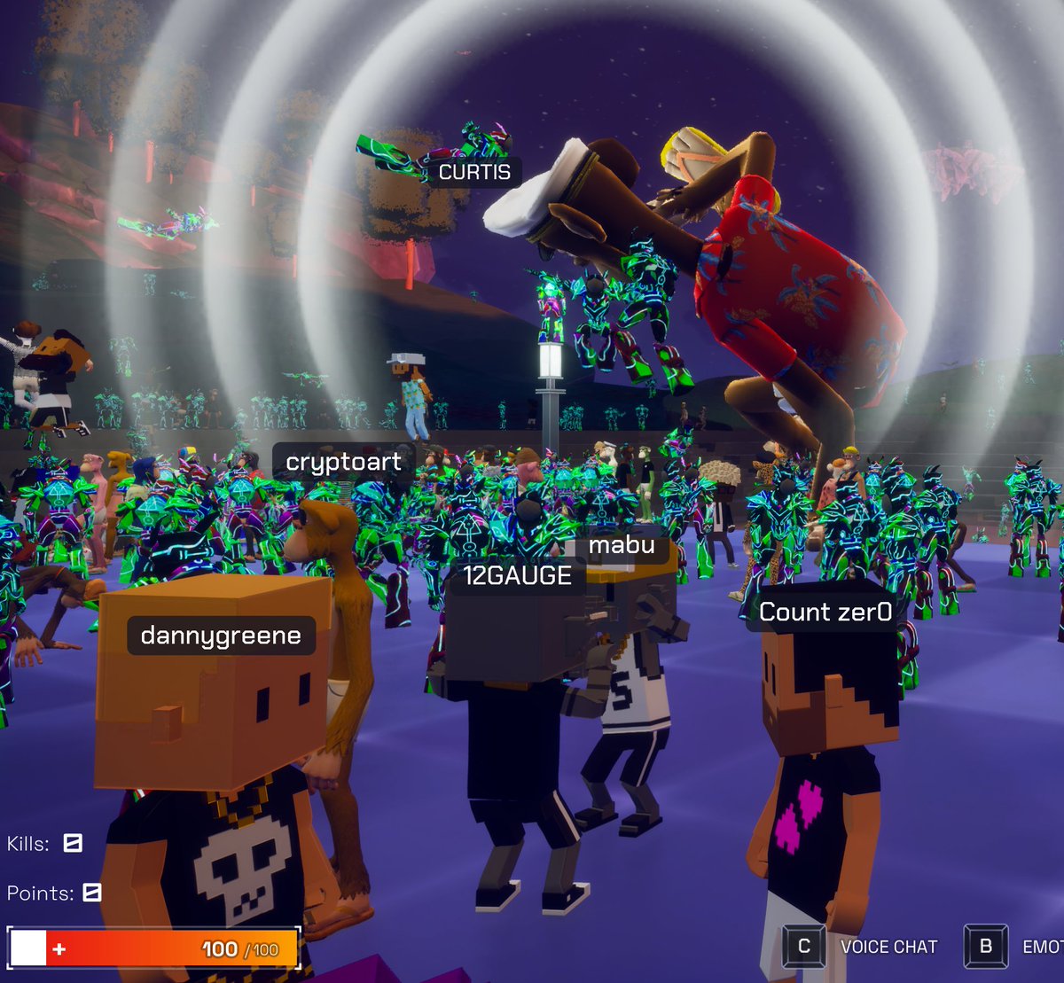 Countzer0's tweet image. Some #meebits coming to life in #Otherside.