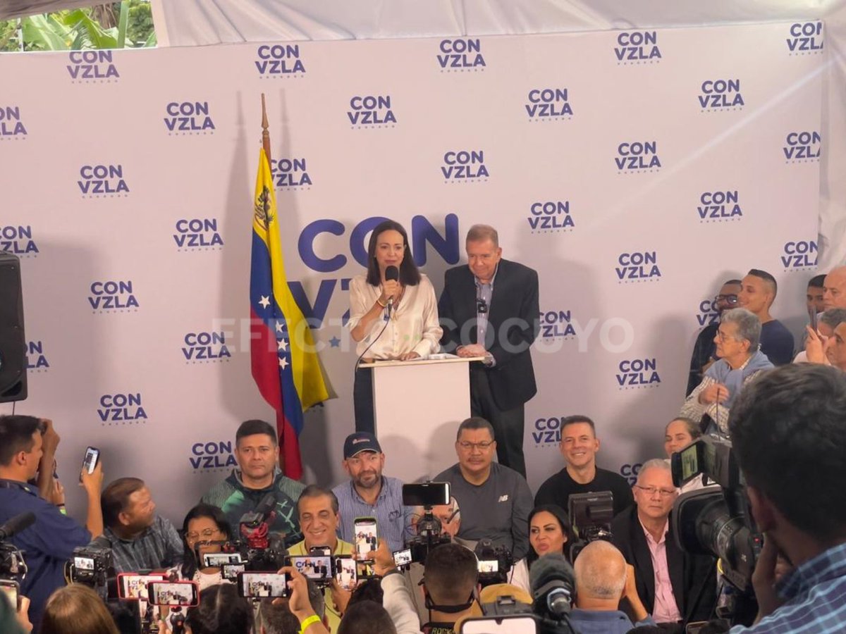 #Ahora María Corina Machado: Creo que es relevante decir que estas 73,20% de actas los votos incluyen para Nicolás Maduro 2.759.256 y para Edmundo González Urrutia 6.275.130... y faltan actas.