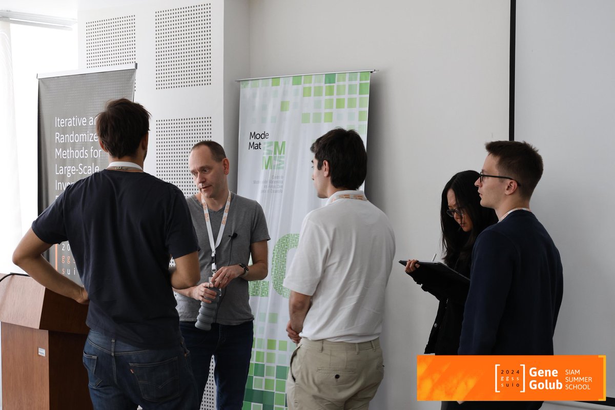 ModeMatEC's tweet photo. Iniciamos nuestra semana en la Gene Golub SIAM Summer School 2024 con el curso de “Machine Learning” e “Inverse Problems in Geophysics”. Estamos fascinados de explorar nuevos conocimientos juntos a nuestros profesores 📊🌍 
@TheSIAMNews
#SIAM #SummerSchool2024 #GeneGolub #G2S3UIO https://t.co/snMfq63vT4