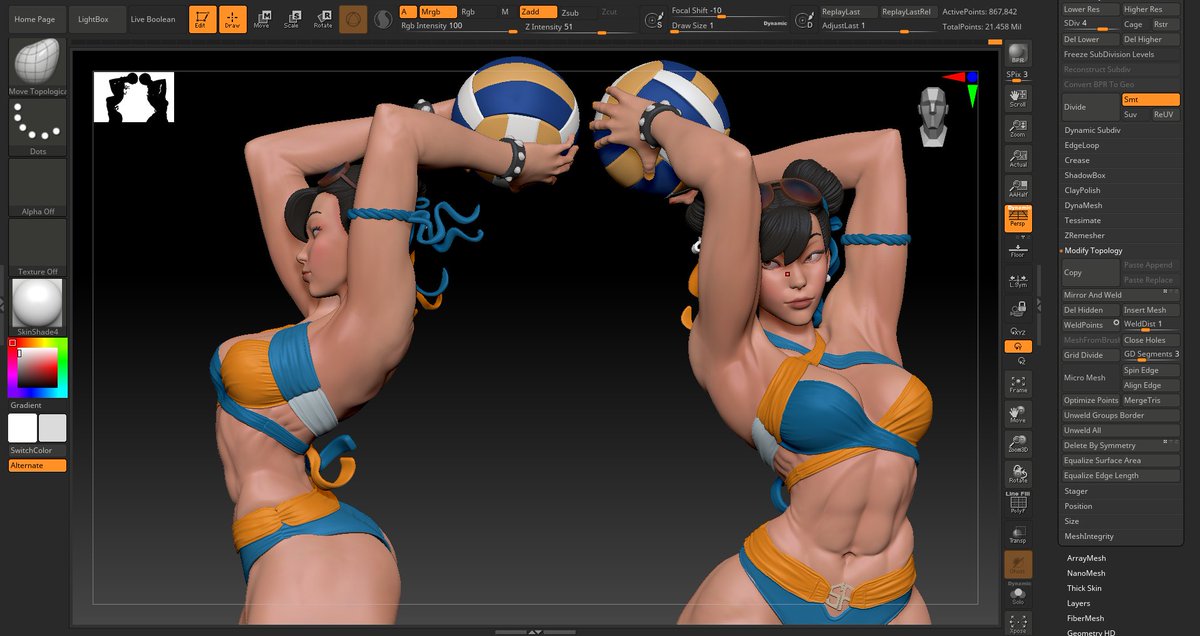 Wip of my current summer Summer Chun Li