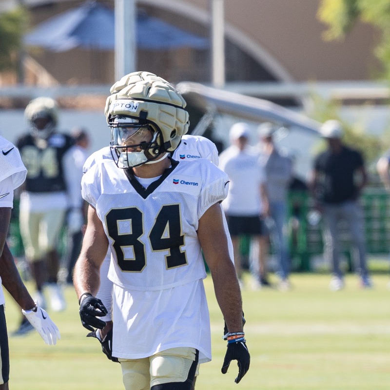 Saints's tweet photo. WR Mason Tipton runs way onto radar at Saints Training Camp

'I think the most important thing to me is getting my teammates' respect'

📝 @JohnDeShazier