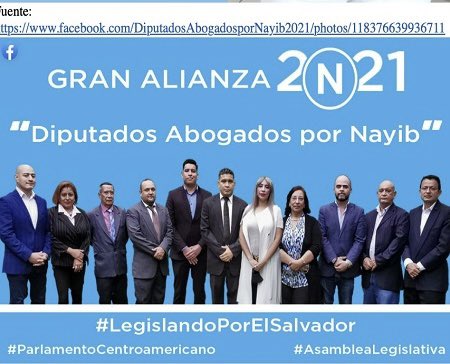 antoasb's tweet photo. Dice Roxana Soriano que no tiene ningún vínculo partidario. FALSO. En el 2021 hasta andaba con el slogan de “Diputados Abogados por Nayib”, está claro no tiene independencia y que llegará al TSE para ser un títere de @nayibbukele https://t.co/358ZYzG6Ze