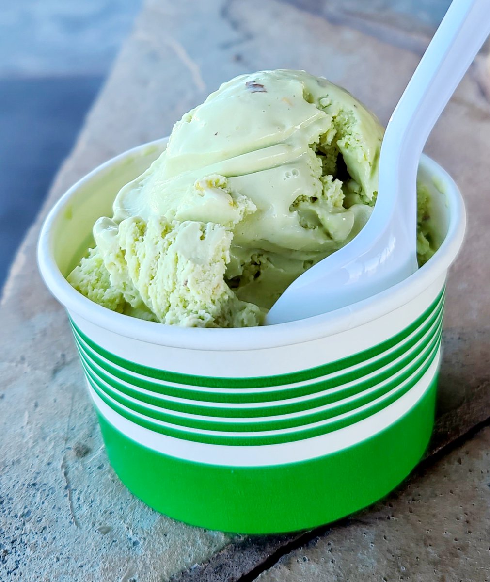 PistachioLand's tweet photo. Try our home-made Pistachio Ice Cream. Made right on the farm and loaded with pistachios. https://t.co/IkYgyBowJJ