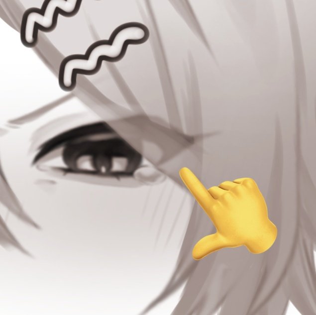 kayoooooo0605's tweet photo. あの、あの、
髪で目が隠れる時のあの透け感？ってどうやって描いてますか⁉️
誰か教えてください…😥😥

　ちなみにこれはわたしのやり方
⬇（ゴリ押し感あってやめたい） https://t.co/u7Bk0R4Vrq