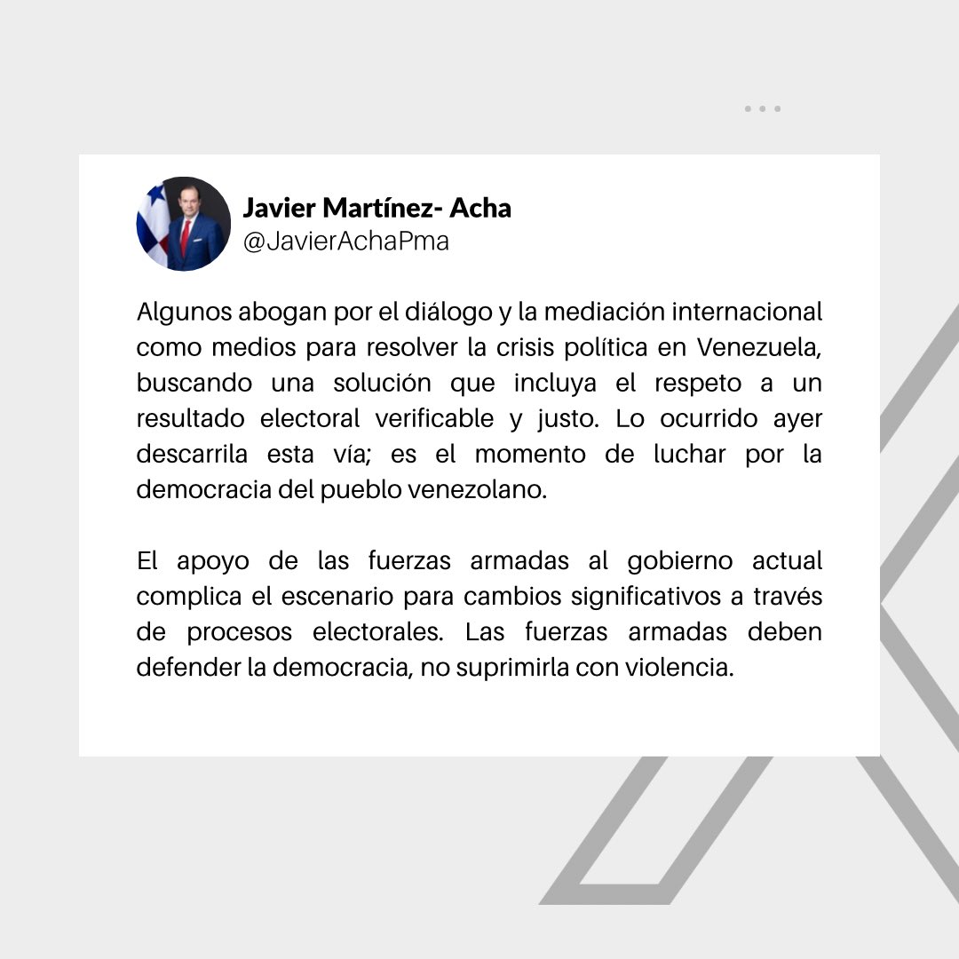 javierachapma's tweet photo. |🇵🇦🇻🇪
Como panameño quiero compartirles mi punto de vista en cuanto a la situación actual que se vive en Venezuela: https://t.co/vYHDXtK9sP