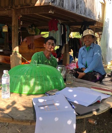 Senior Project Researcher Panhaleak Chay, Chief of Agronomy (Pailin PDAFF) Sophanara Phan, and Dr. Van Touch discuss the positive outcomes of working with farmers on field crop monitoring and record-keeping of farm inputs and practices buff.ly/3Wstxpp'