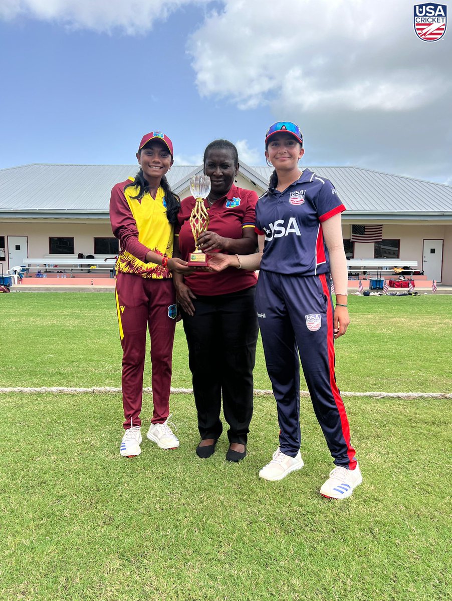 #TeamUSA and the West Indies shared a trophy as the five-match series concluded in a 2-2 tie! 🤩🏆

Congratulations to both of the teams for a great series! 🙌

#WeAreUSACricket 🇺🇸