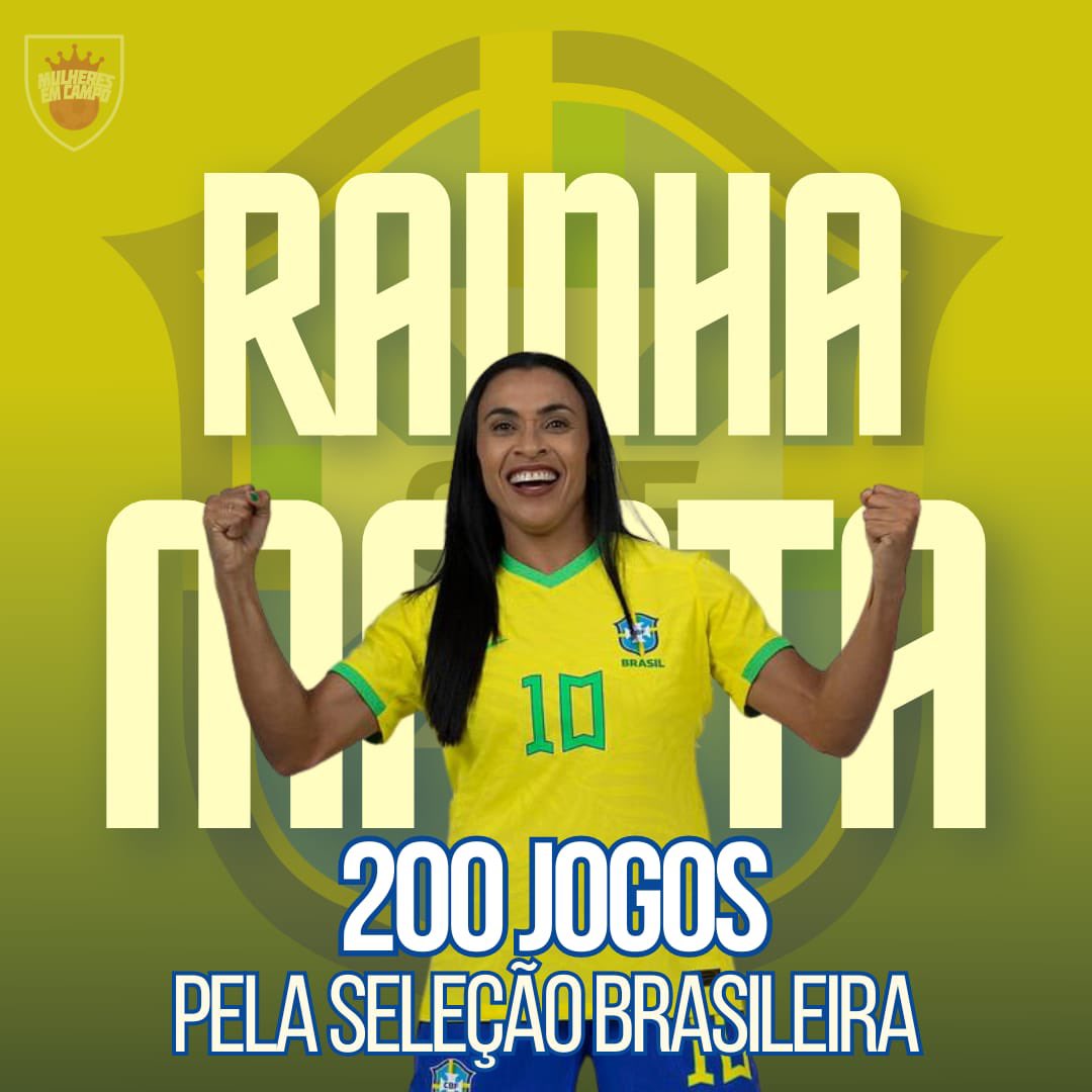 blog_mec's tweet photo. Na última partida da Seleção Brasileira nos Jogos Olímpicos diante do Japão, nossa Rainha @martavieiras10 chegou a marca de 200 jogos com a camisa amarelinha!
Parabéns, Marta!
#RainhaMarta #SeleçãoFeminina #JogosOlímpicos https://t.co/xZO7cq3UBG