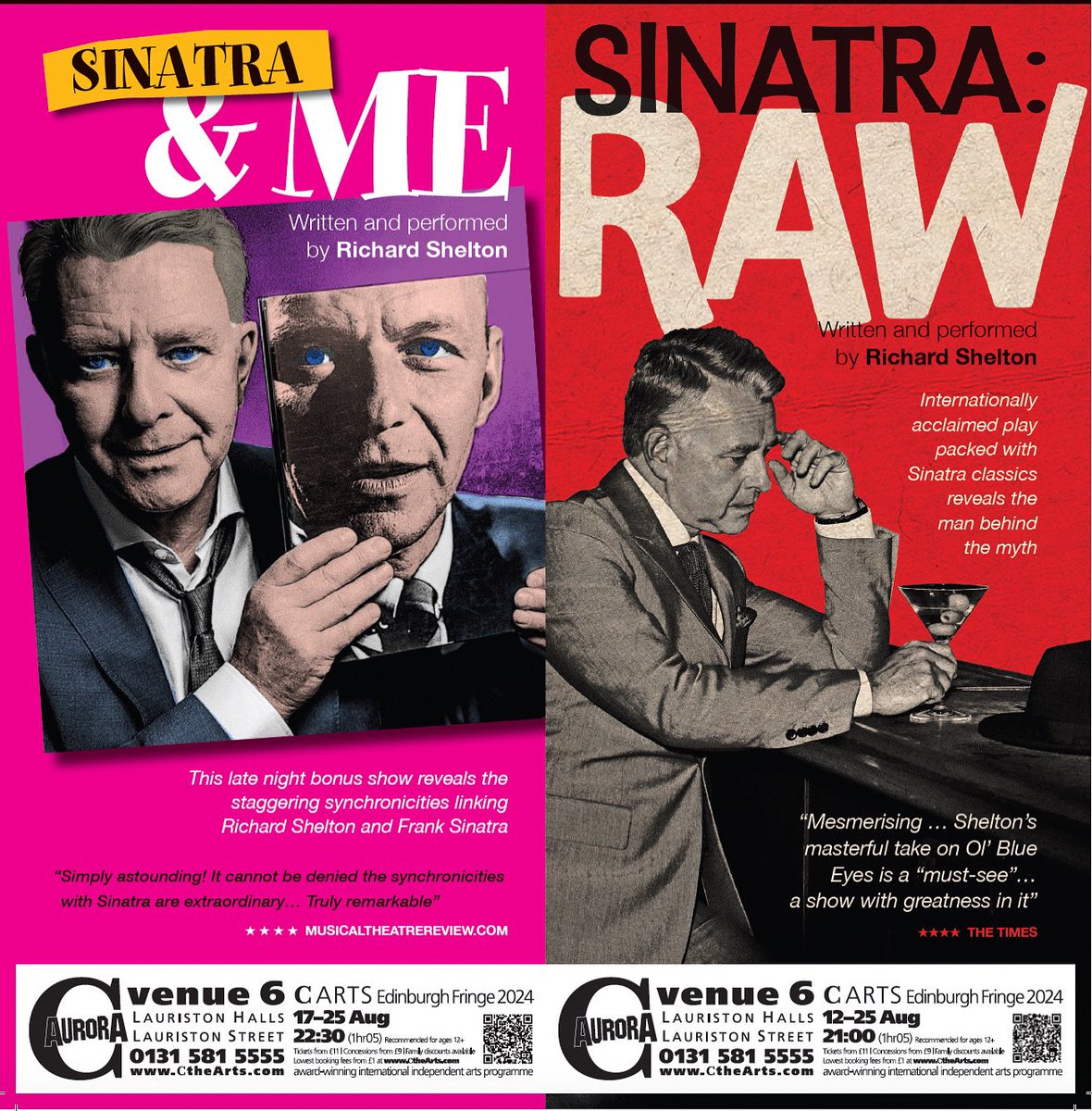 It’s an Edinburgh Fringe triple bill! Bringing these 2 beauties plus a 3rd to be announced! Come join me 12-25/8. #edfest #franksinatra #jazzmusic #drama #EdFringe24