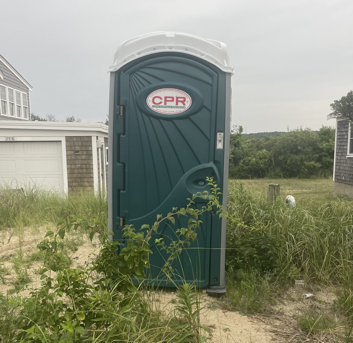 TimPeddie's tweet photo. @adamcarolla Not a great acronym to see on a porta-pottie, but still much better than putting CPR on a cop car. https://t.co/HPavmOCzQC