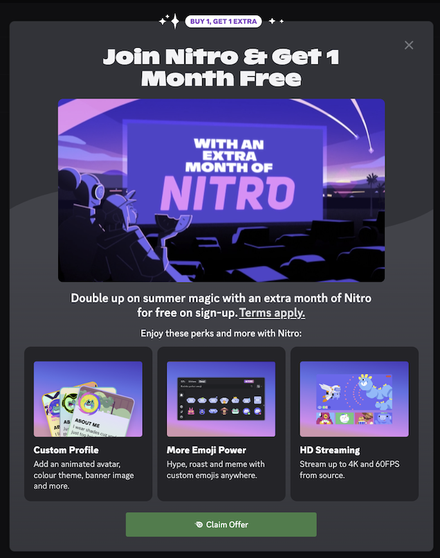 aniallator8's tweet photo. Hey @discord - and specifically the marketing team - in your ongoing effort to increasingly spam users with nonsense money grabs - at least take the time to understand that the Southern Hemisphere also exists! #Australia #WINTER https://t.co/W8G5Lqv9zz