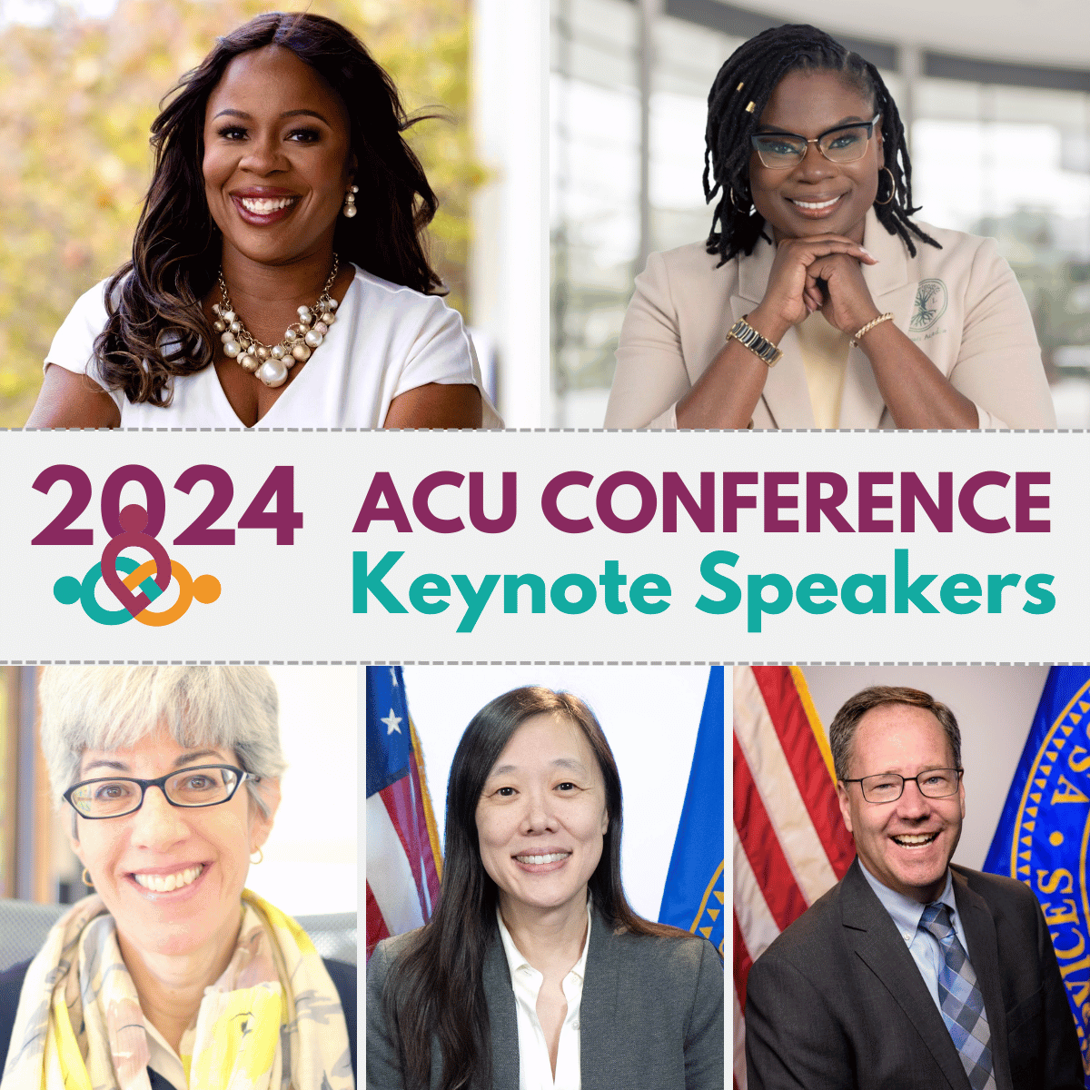ACUnderserved's tweet photo. We're excited to highlight #ACUConf's keynote speakers: @DrNwando, @TweetAprilLewis, @HRSAgov's Jim Macrae &amp; @cpchen2, &amp; Dr. Feygele Jacobs of @GeigerGibsonGW &amp; @GWpublichealth. Learn more about these special guests, &amp; we hope to see you on Aug. 4-7! https://t.co/832jwiQrcw https://t.co/kxykOWzT8C