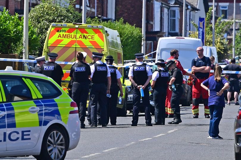 Savaiez's tweet photo. BREAKING: Police confirm 2 children killed, 6 critically injured in a mass stabbing at a Taylor Swift dance party in Southport. 2 adults also wounded. 17-year-old arrested for murder.He's 17 Murdered Burna Cardiff Ali Al-Shakati Banks Islam PSNI resign. https://t.co/jHTmxjNMx0