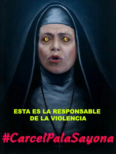 Está es la responsable de la violencia en mi 🇻🇪

#CárcelPaLaSayona