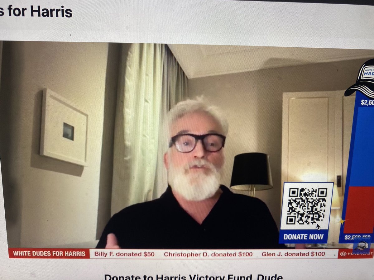 “What a variety of white dudes. It’s like a rainbow of beige”

- Bradley Whitford   

#WhiteDudesForHarris 

2.5 Million Raised so far