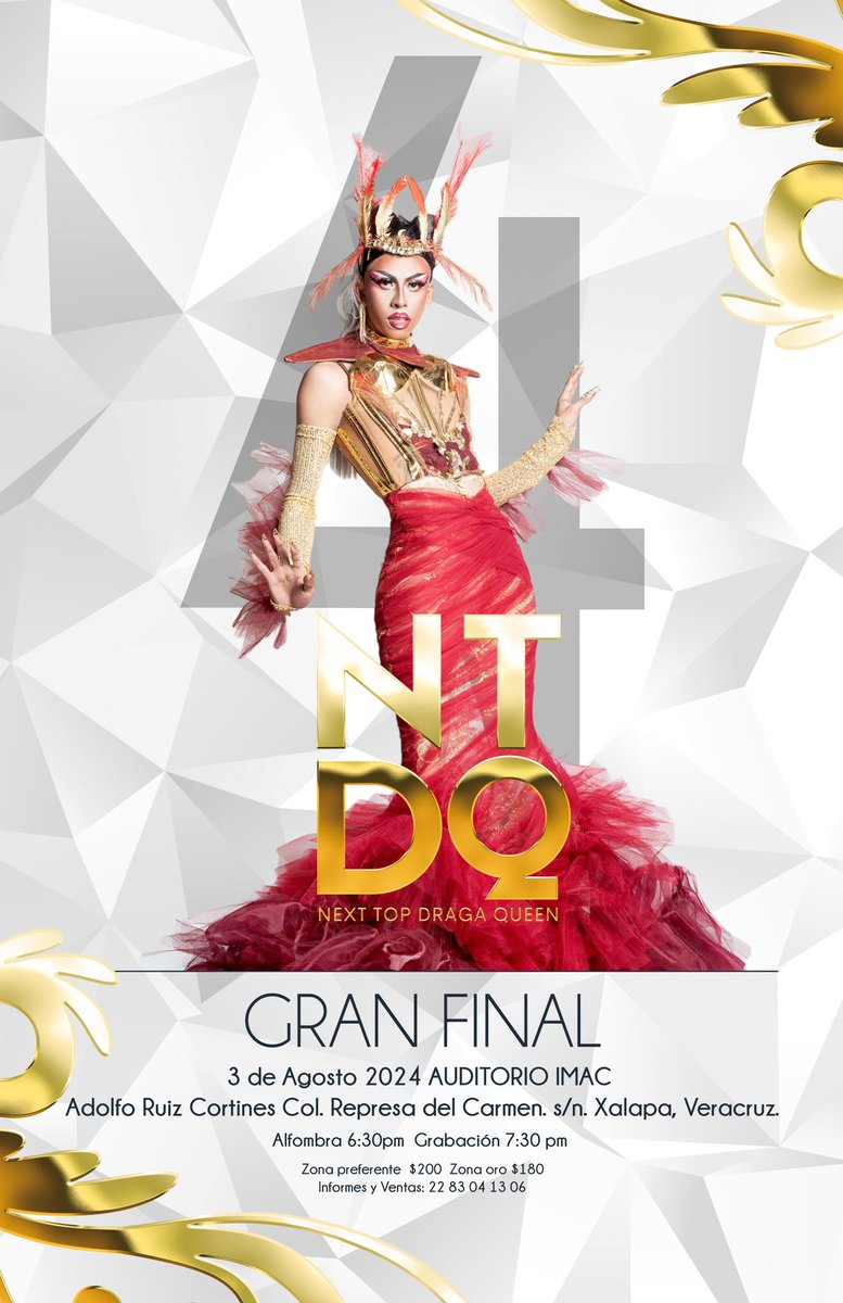 NextTopDragaQ's tweet photo. @GiGi2Moon La chiquilla de la moda anda pelando duro el miss simpatía 💐, se lo llevará ? 

3 de Agosto | 6pm se abre acceso | alfombra roja ✨

🔴 BOLETOS vía Dm o al 2283041306 

⭐️Las Tops otra vez juntas ⭐️
.
#granfinal #top3 #drag #xalapa https://t.co/XFJ8LXdG8Q