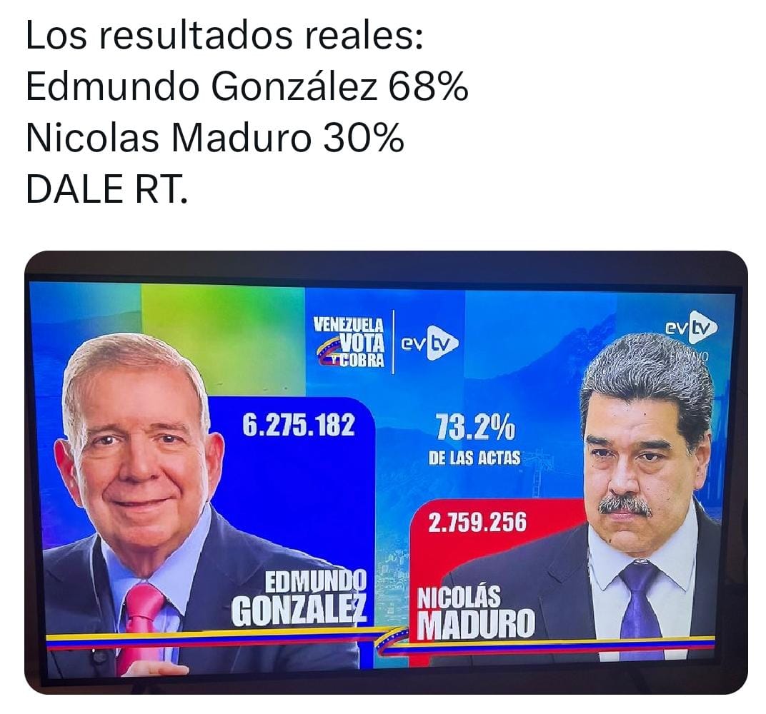 El pueblo de Venezuela ha hablado. Hay hambre y miseria y este partido siempre estará al lado del pueblo humilde y trabajador que reclama ser escuchado.