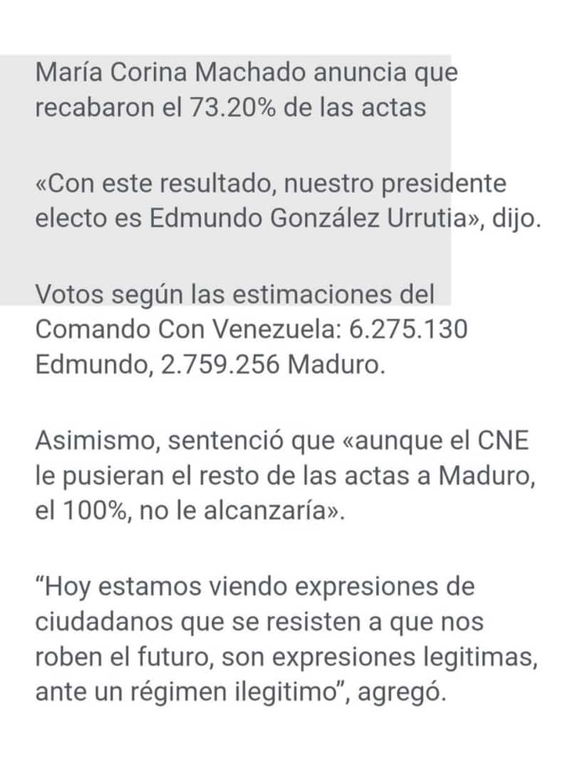 #29julio YA GANAMOS, vamos a cobrar! 🇻🇪

Los venezolanos votamos y elegimos a Edmundo González como presidente. 
Tenemos las pruebas y Maduro lo sabe.

#EdmundoPresidenteElecto 

<a href="/ADemocratica/">Acción Democrática</a> 
<a href="/ADMirandaCES/">ADMIRANDA</a> 
<a href="/ADOrganizacion_/">AD Organización Nacional</a>