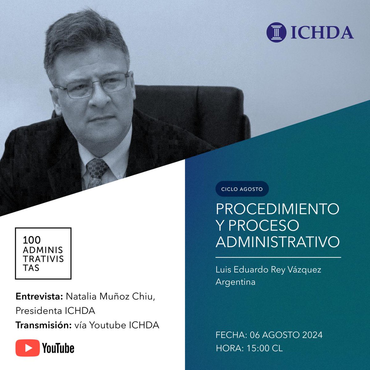 ichdacl's tweet photo. Te invitamos a participar en nuestro ciclo de entrevistas internacionales en agosto 🌐🎙️
Conversaremos con expertos de #Argentina, #México, #Uruguay y #Colombia
¡Sintoniza en nuestro canal de #YouTube! 📺 https://t.co/1LDxcSX22W
#ichda #DerechoPúblico https://t.co/x6WzTbWMX5