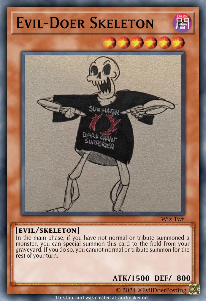 I shall surely regret this, but reply if thou wantest a Yu-gi-oh card.  Ideas for what to be on thy card are also welcome.