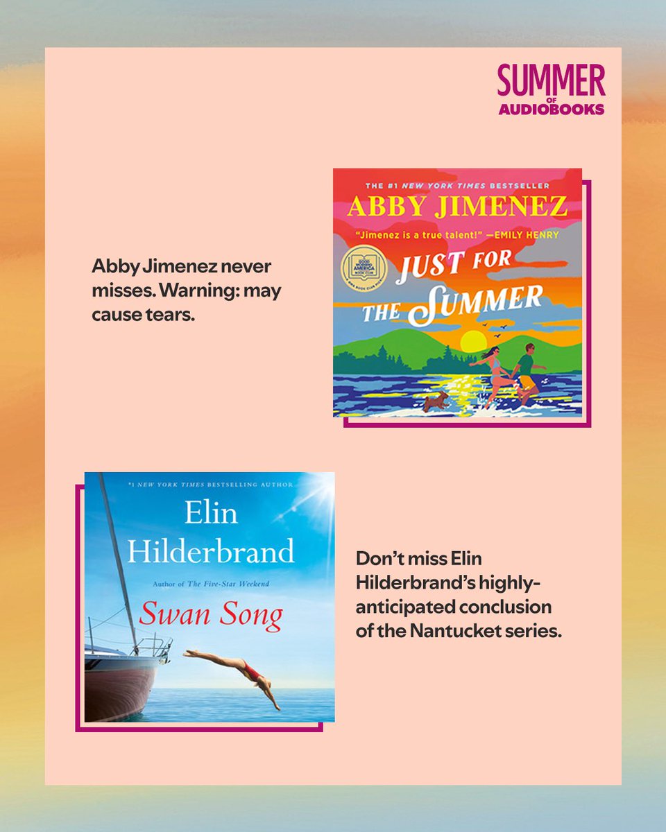 Audiobooks for when you need a break on that family vacation ☀️
