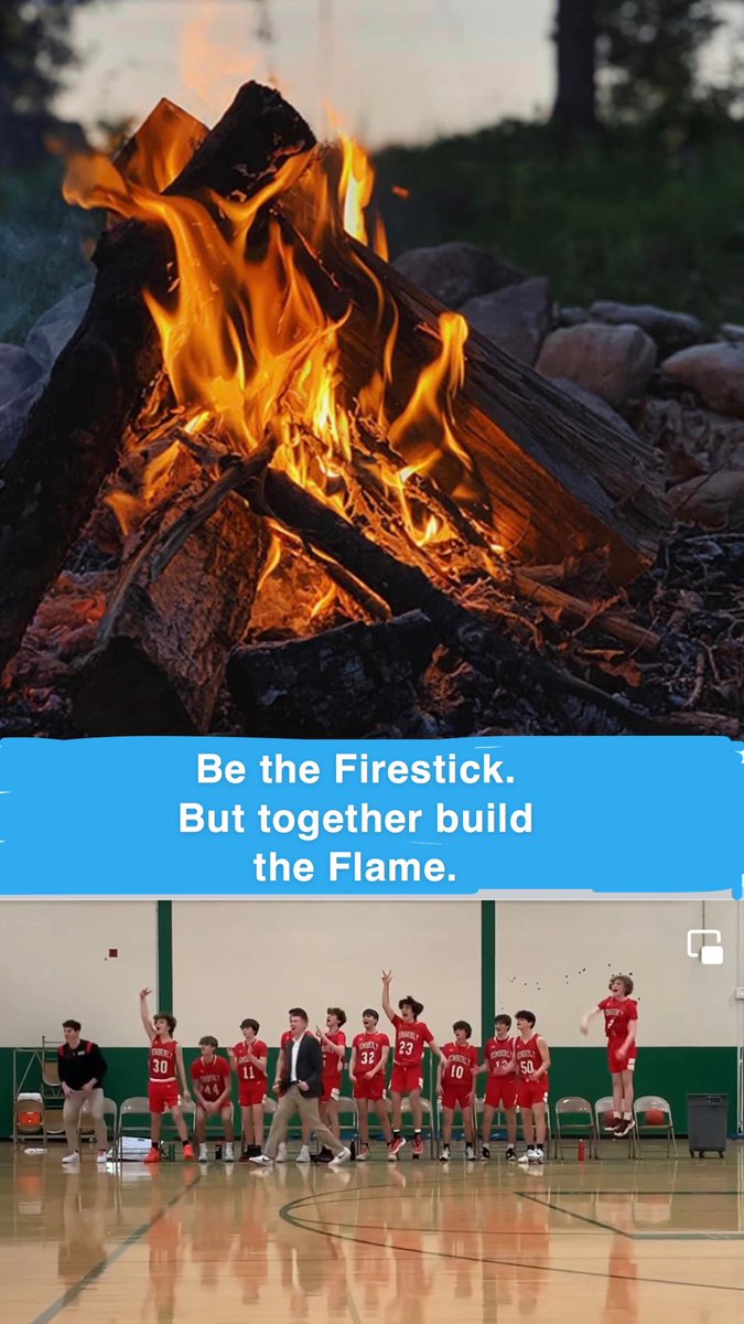 Each game, we had guys stepping up and taking action to ignite the flame. However we didn’t get hot sitting around a fire stick. We got hot sitting around a built up fire.

That happens from guys contributing and doing their part to build it up and keep it going.