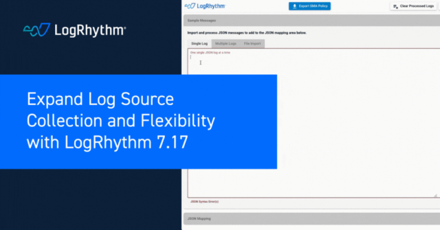 JOnoE76487703's tweet image. #LogRhythm 7.17 introduces a new #JSON Policy Builder that makes it simple to create normalization rules without requiring coding. In addition, the release features a streamlined installer. Find out more here. dy.si/RjQpN