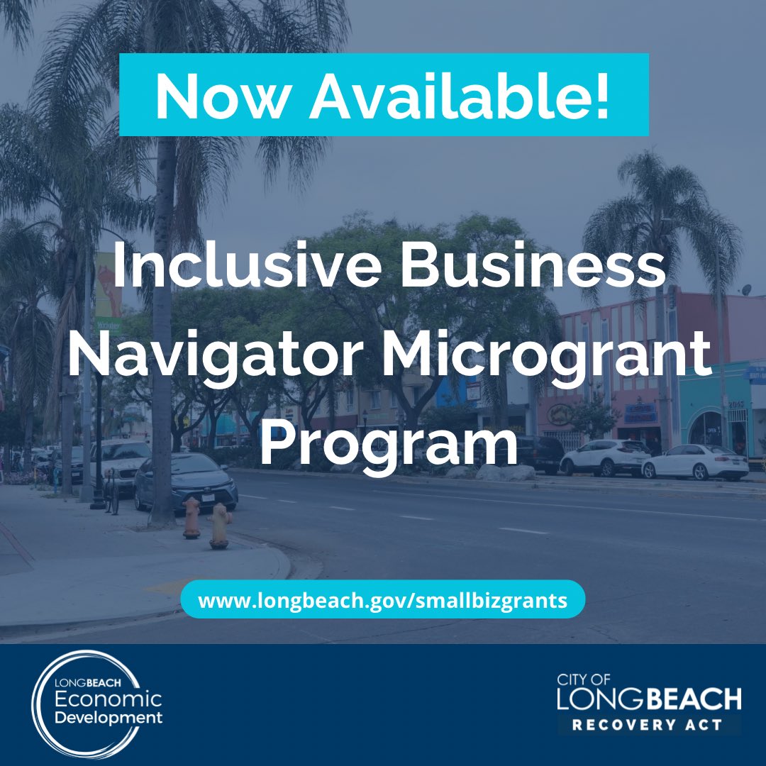 LongBeachCity's tweet photo. π£Calling all micro-entrepreneurs looking to do business in Long Beach! Our @LBEconDev is launching microgrants to support startups and micro-entrepreneurs with access to small amounts of capital to launch or grow their business. For detailsβΉοΈ https://t.co/xwOsJUVYXH
#lbrecovers https://t.co/yKPksX7kg5