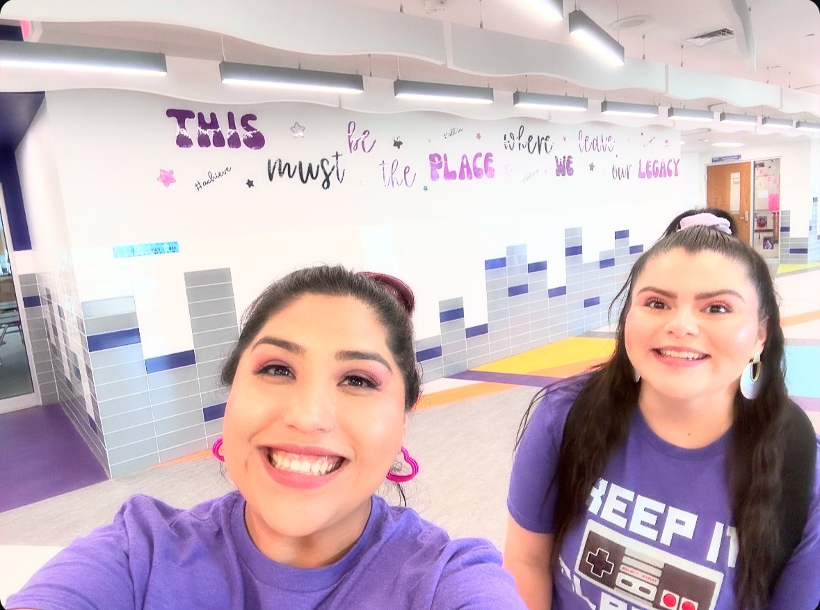BMeneses_ELMS's tweet photo. Productive Day 1 with our Campus TOY @SGuereque_ELMS 🙌 We started with an idea 💡 and this was our final product ⭐️ to help welcome our ravens 🐦‍⬛🫶🏼 💜🖤💜 #TeamSISD #ALLIN @Eastlake_Middle #Believe #Imagine #Achieve https://t.co/isTWEZFpGV