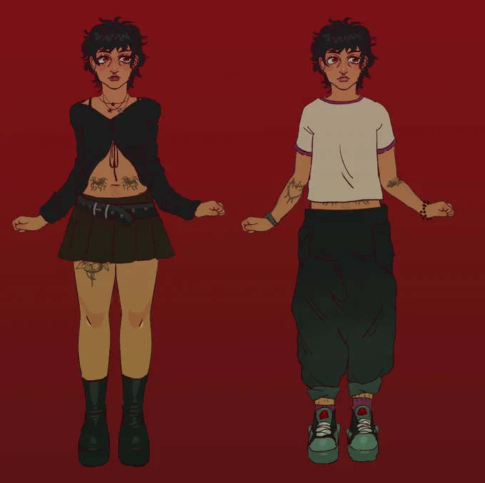 myself + fursona 