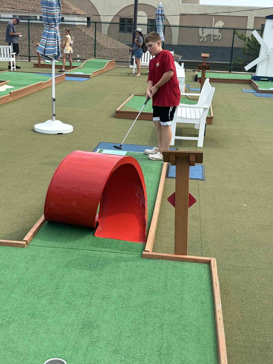 DHooverBeetFCPS's tweet image. Am I the only one who looks at each hole as a math problem/calculation when playing miniature golf. Oh and I of course won. #MathProblems #MinatureGolf #AlwaysLearning #MathTeacherAt❤️