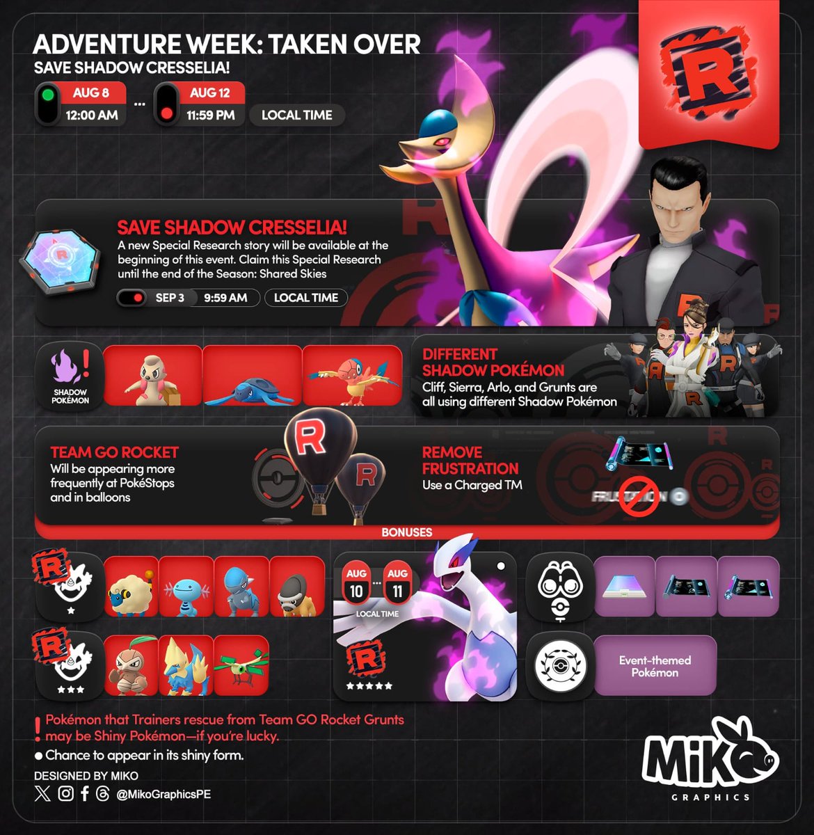 Adventure Week: Taken Over
Save Shadow Cresselia!

#PokemonGO #PokemonGOApp