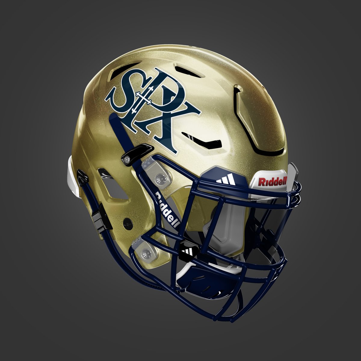 New helmet #⃣5⃣1⃣  for the '24 season, and whew it's a good one!

The St. Pius X Lancers will be rocking the gold domes again for the first time in about 20 years!

Clean. Classy. Nothing I don't like about it 💯

Lancers open their season on the road against Caruthersville!