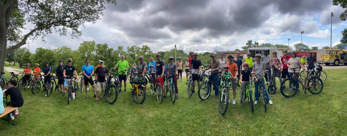 Good times at the West Allis Community Bike Ride this evening. We started from, and ended at, the McCarty Park Biergarten.