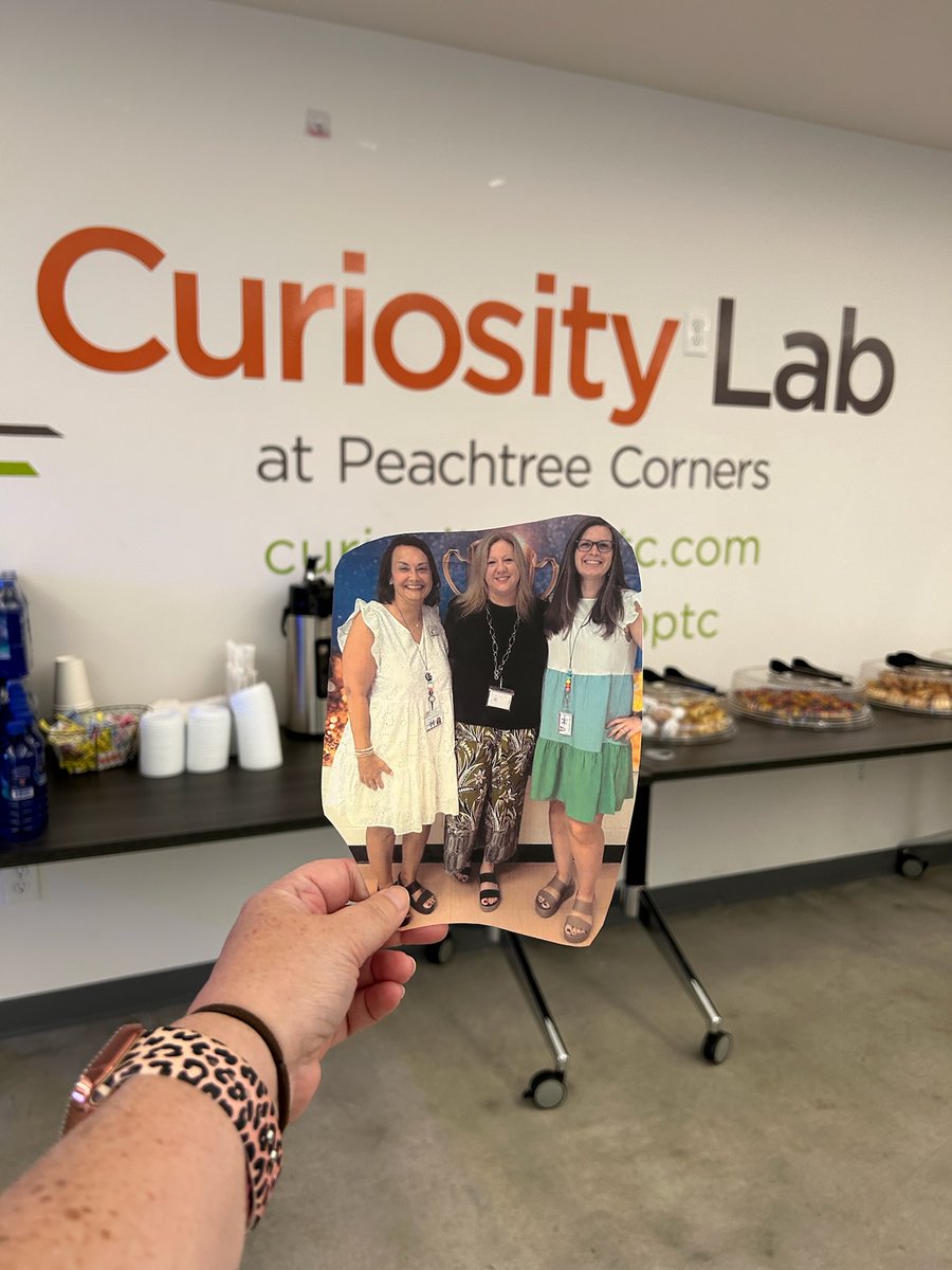 MickiFoster's tweet photo. So some staff members @NHE_HCS surprised  @Sarah_H_Johnson and me with a video of us traveling over the summer. Then, today I rode the school bus and went on the STEM field trip! https://t.co/Gw4wVw6Bwn