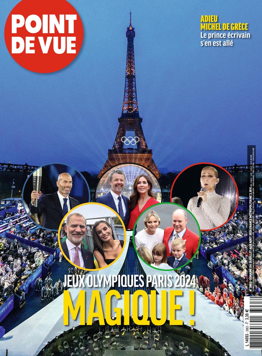 📰✨ En Une du nouveau magazine de cette semaine : La Cérémonie d’ouverture des 33es Jeux olympiques ! DU DÉLUGE AU FEU SACRÉ : Douze tableaux, 3 000 danseurs et performeurs, 85 bateaux pour parcourir 6 km de fleuve jusqu’à l’apothéose inouïe d’une montgolfière embrasée