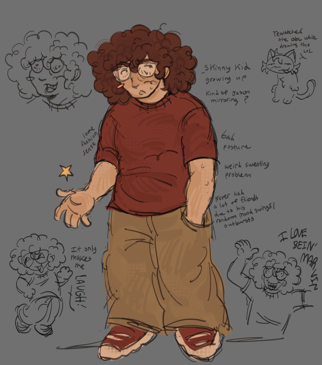 ok i realized i draw in trousers marv kinda inconsistently so quick ref 😛 theres jus sum nerdy notes #introusers #falsettos