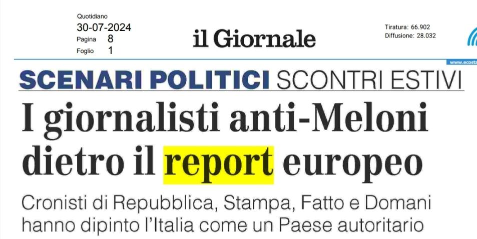 Le liste di proscrizione sono una pratica inaccettabile.
Che rischia di diventare pericolosa.
È il solito metodo: creare distrazioni per non parlare del merito.
Il rapporto <a href="/MediaFreedomEU/">Media Freedom Rapid Response (MFRR)</a> evidenzia precise e documentate criticità per la libertà di stampa.
Questo è il merito.