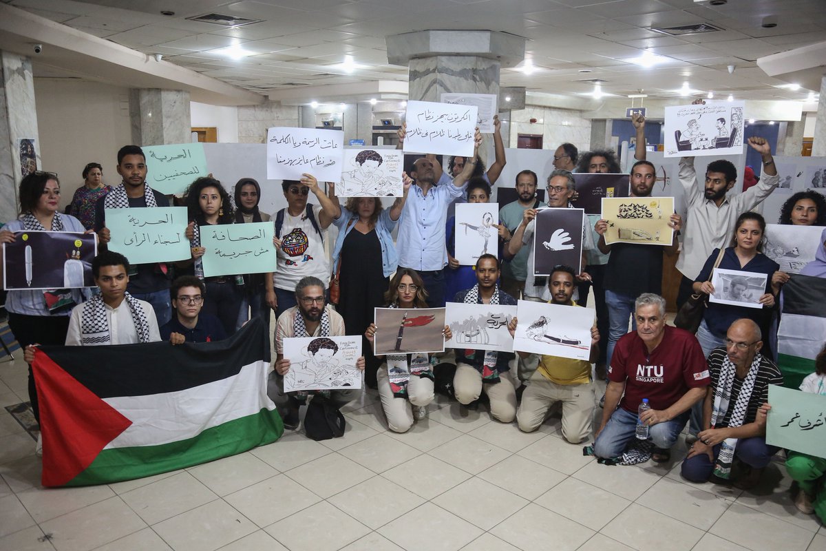 Gianluca Costantini (@channeldraw) on Twitter photo My portrait of the cartoonist Ashraf Omar during the solidarity day organized by the Egyptian Journalists' Syndicate <a href="/EJS1941/">نقابة الصحفيين المصريين</a>, proud to participate even from afar.
Ashraf Omar's wife said an important phrase:
"Those who are imprisoned are not imprisoned alone; their family is My portrait of the cartoonist Ashraf Omar during the solidarity day organized by the Egyptian Journalists' Syndicate <a href="/EJS1941/">نقابة الصحفيين المصريين</a>, proud to participate even from afar.
Ashraf Omar's wife said an important phrase:
"Those who are imprisoned are not imprisoned alone; their family is