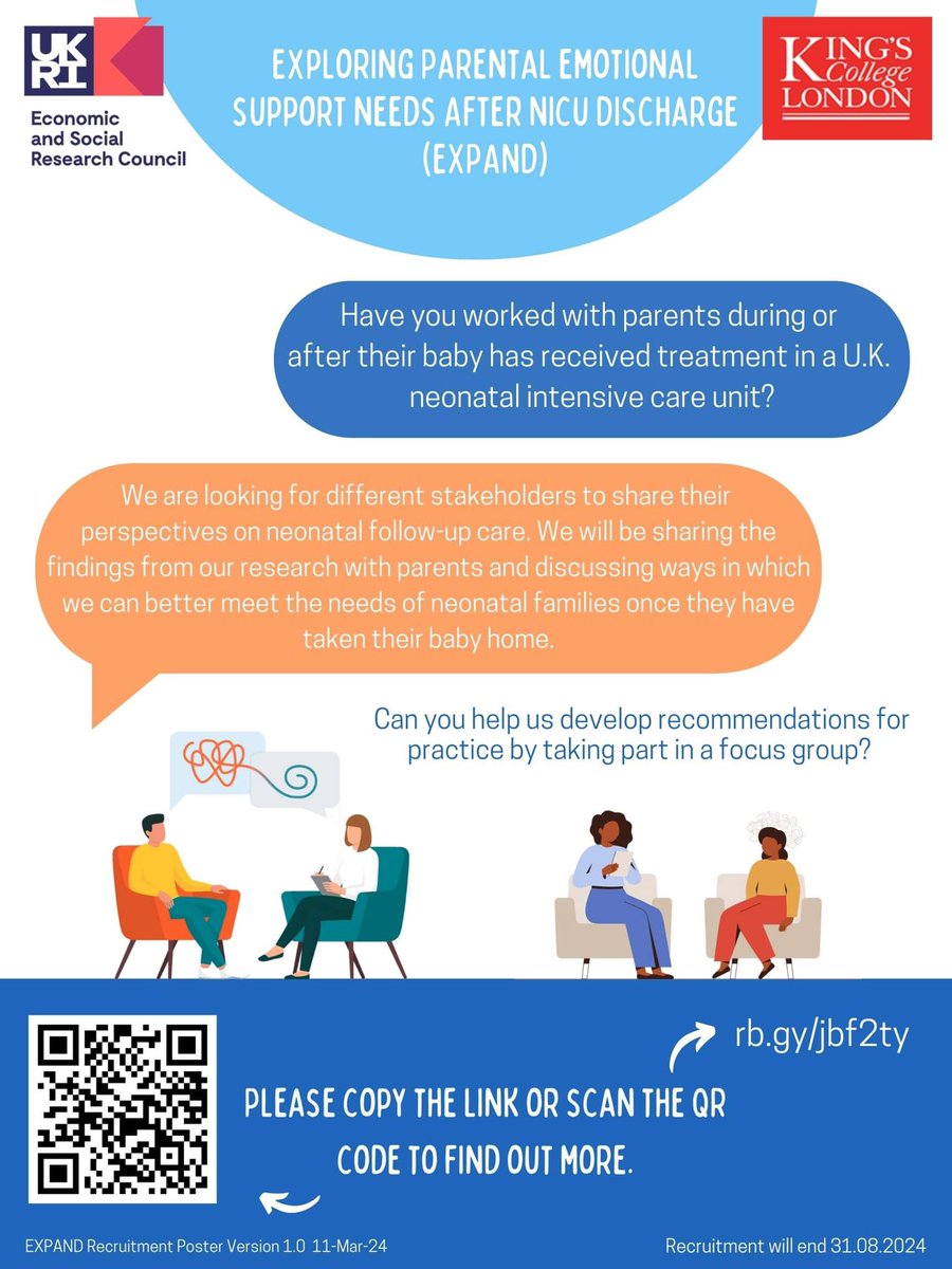 Do you work with families who have experienced neonatal intensive care? 

We would love for you to join our focus group where we will be discussing the needs of neonatal families after discharge.

Find out more and register your interest below ⬇️