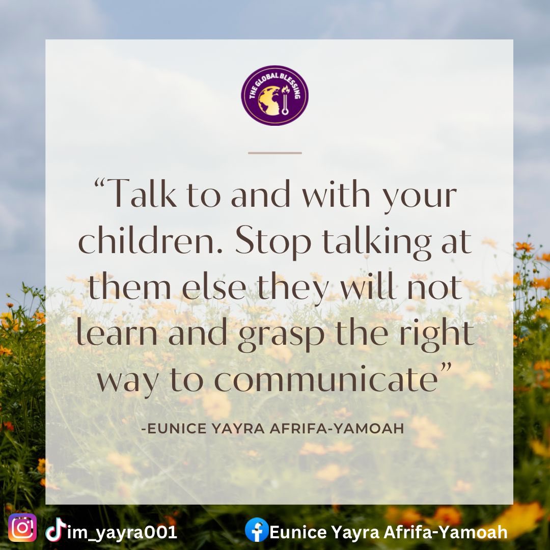 im_yayra001's tweet photo. Dear Parent, communicate right
#themodelfamily
#godlyparenting
#intentionaldiscipleship
#heaveninourhomes
#globalministry https://t.co/HcGmTb7d1M