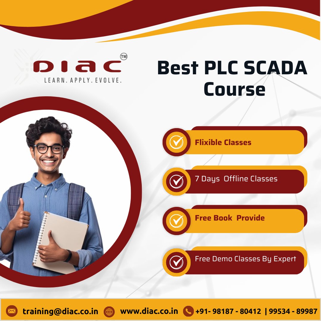 DiacTraining's tweet photo. PLC SCADA course, DIAC Noida offers top-notch training designed to equip you with industry-relevant skills. With expert instructors, hands-on experience, and a comprehensive curriculum, we prepare you for a successful career in automation. Join us to master PLC, SCADA, HMI more! https://t.co/rzqSiesyq0