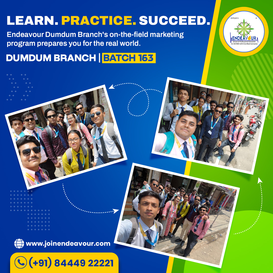 Batch 163 graduates ready to conquer the field! Endeavour Dumdum Branch equips aspiring medical representatives with the skills to excel.
.
.
.
 #BecomeAMedRep #EndeavourInstitute #DumdumBranch #OnTheFieldMarketing #PracticalSkills #HealthcareJobs #Endeavourpharmainstitute