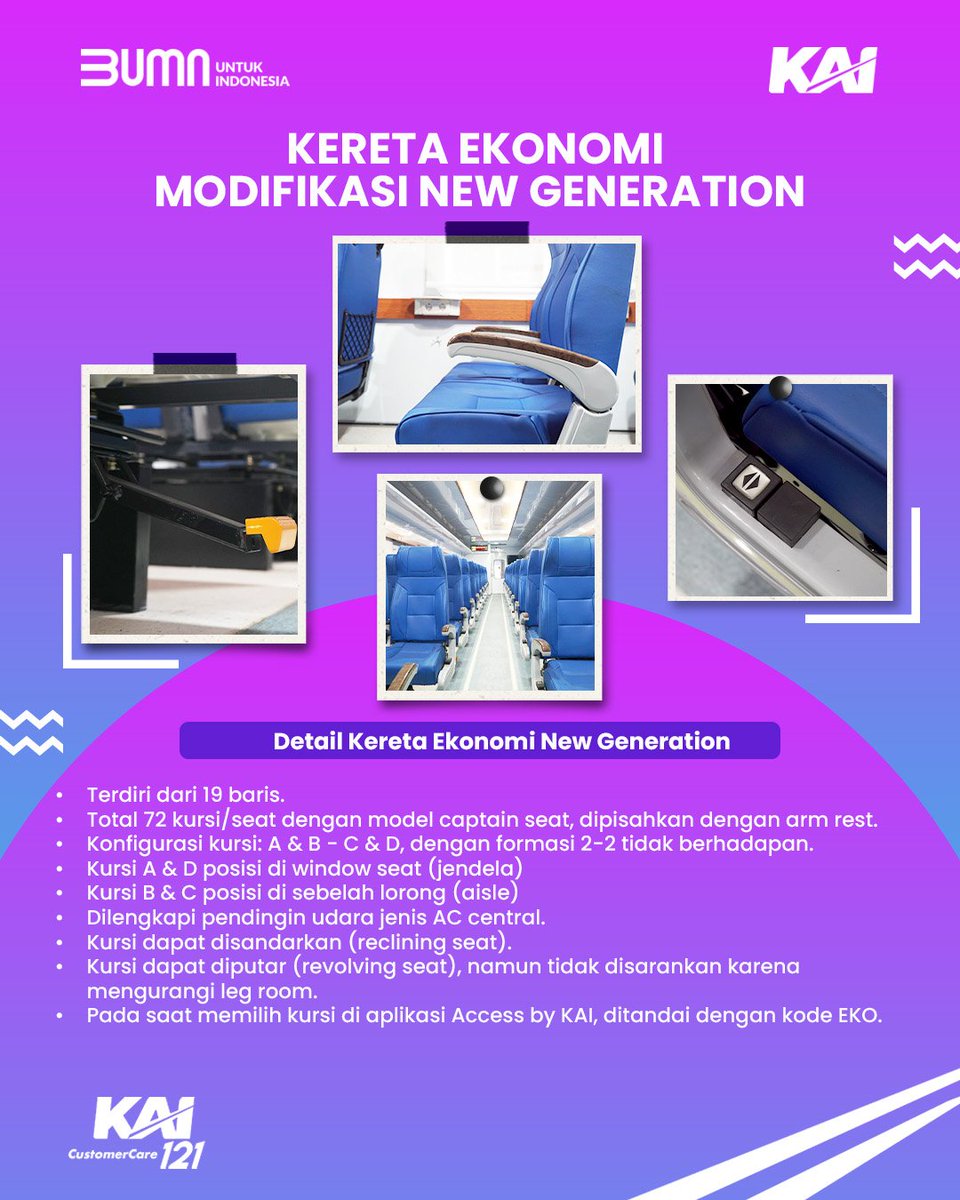 📄 𝗟𝗜𝗦𝗧 𝗞𝗘𝗥𝗘𝗧𝗔 𝗡𝗘𝗪 𝗚𝗘𝗡𝗘𝗥𝗔𝗧𝗜𝗢𝗡
by 𝗜𝗡𝗞𝗔 &amp; 𝗕𝗮𝗹𝗮𝗶 𝗬𝗮𝘀𝗮 𝗠𝗮𝗻𝗴𝗴𝗮𝗿𝗮𝗶
(Last update 27 Juli 2024) 

⭐𝗘𝗞𝗦𝗘𝗞𝗨𝗧𝗜𝗙 𝗡𝗘𝗪 𝗚𝗘𝗡𝗘𝗥𝗔𝗧𝗜𝗢𝗡 𝗦𝗧𝗔𝗜𝗡𝗟𝗘𝗦𝗦 𝗦𝗧𝗘𝗘𝗟⭐
🚊 KA ARGO BROMO ANGGREK
ℹ️ No. KA 1, 2, 3, 4
🔁 Gambir -